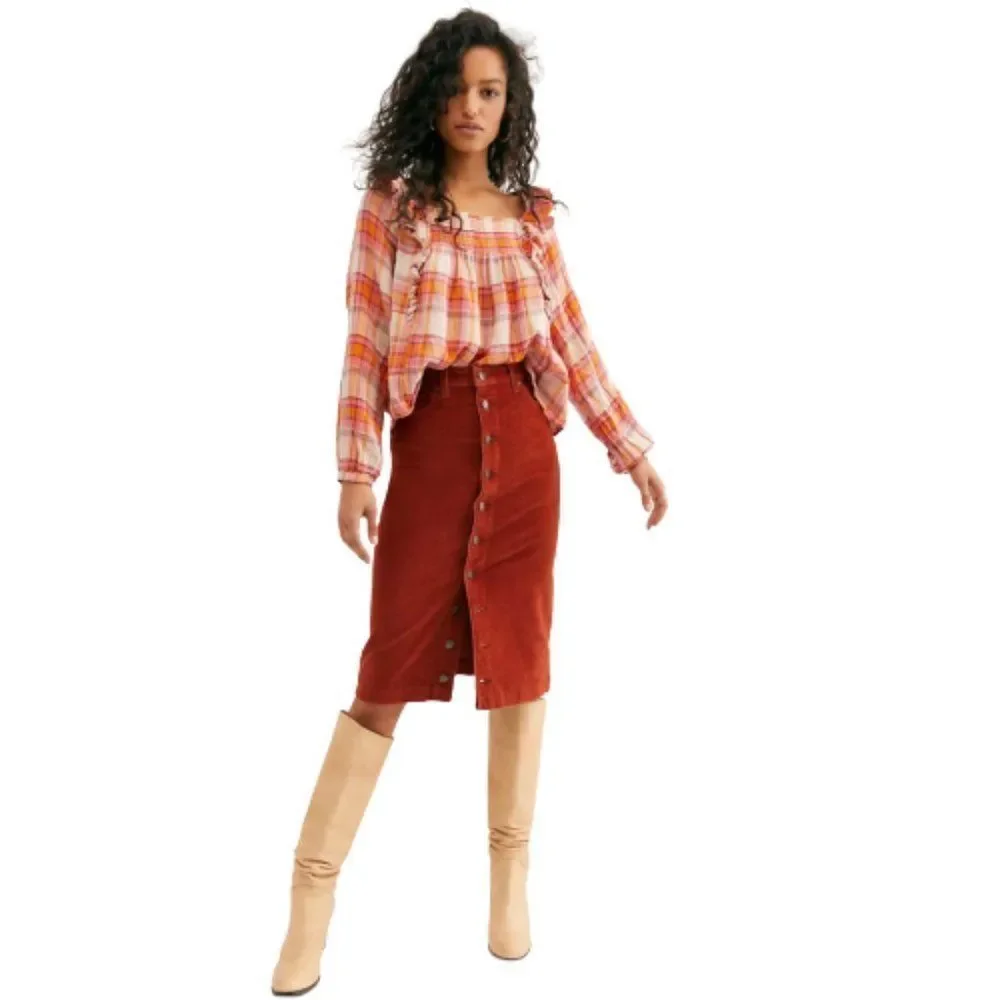 🆕Free People We the Free Siena Plaid Pullover - Picture 6 of 8